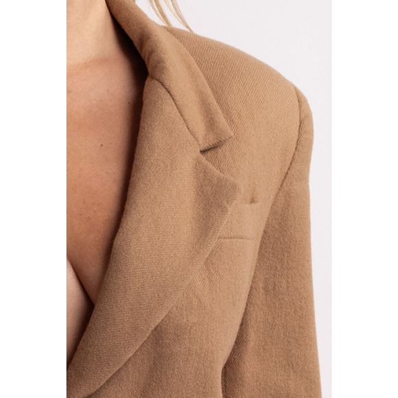 Vintage Oleg Cassini Tan Wool Blazer - Picture 5 of 5